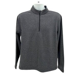 NEW Greg Norman Mens Medium Sweatshirt Fleece 1/4 Zip Gray Golf